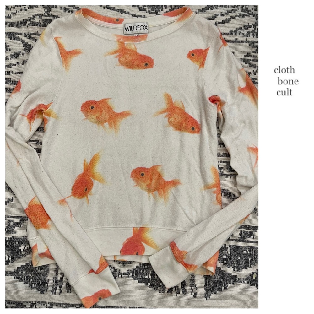 Wildfox Rare & Coveted Goldfish Sweatshirt - image 2